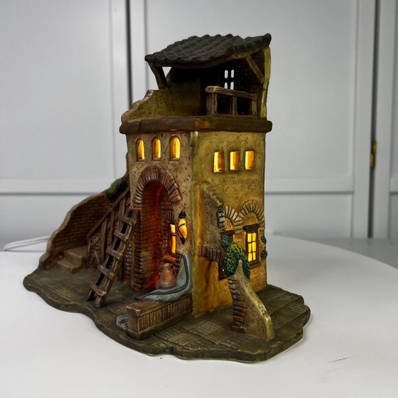 Grandeur Noel 2001 Bethlehem Village Rich Merchant Lighted Building Vintage Deco - Picture 5 of 11